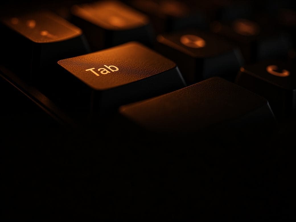 A keyboard-only navigation pass in progress, focus ring visible on an interactive element