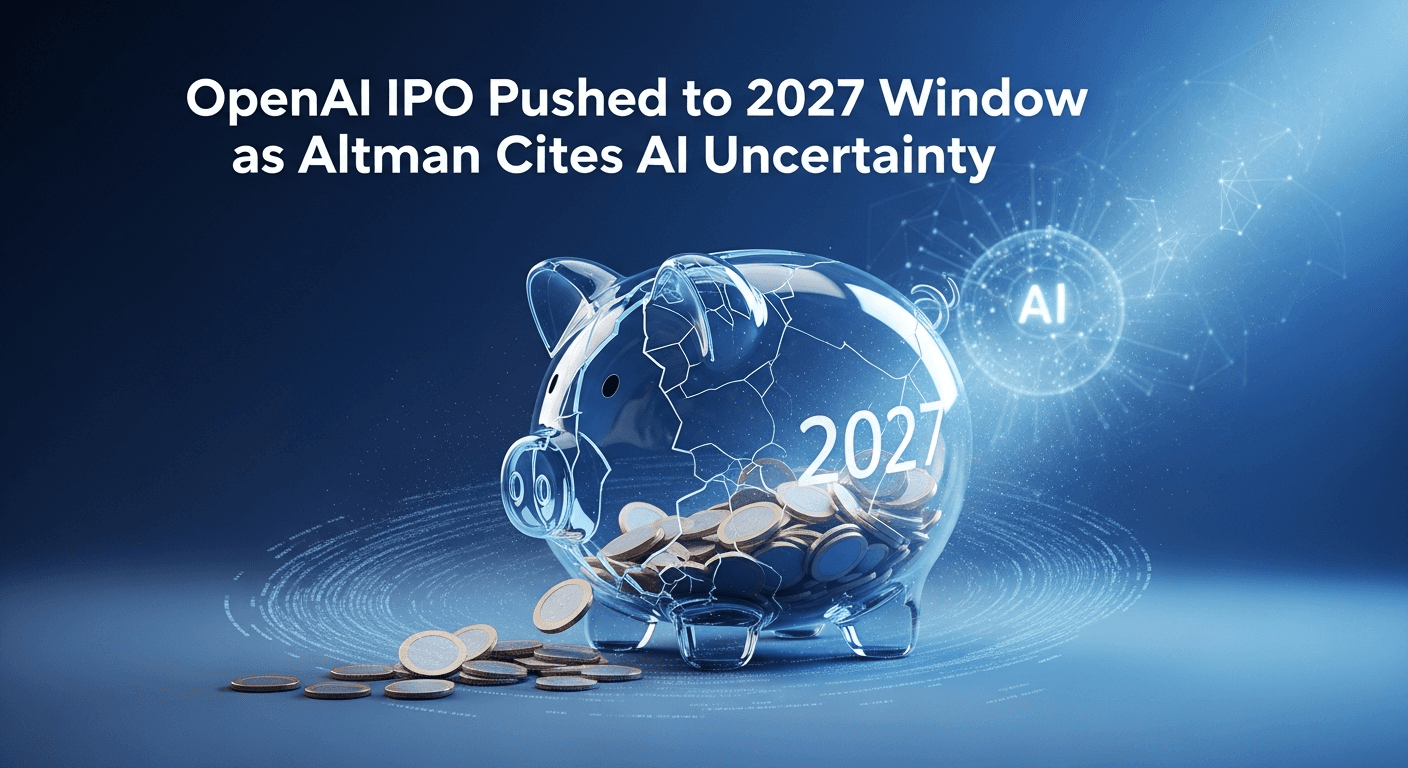 OpenAI IPO Pushed to 2027 Window as Altman Cites AI Uncertainty