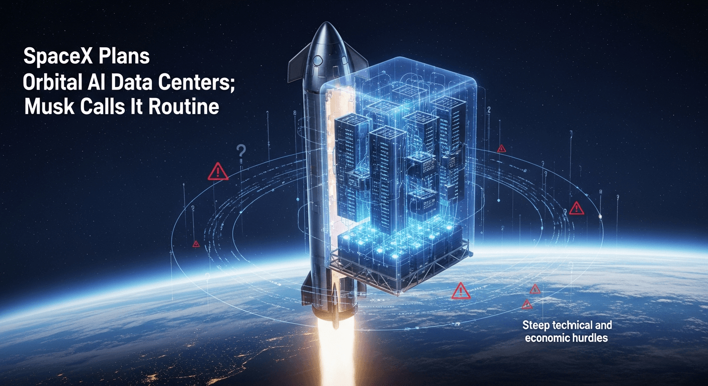 SpaceX Plans Orbital AI Data Centers; Musk Calls It Routine