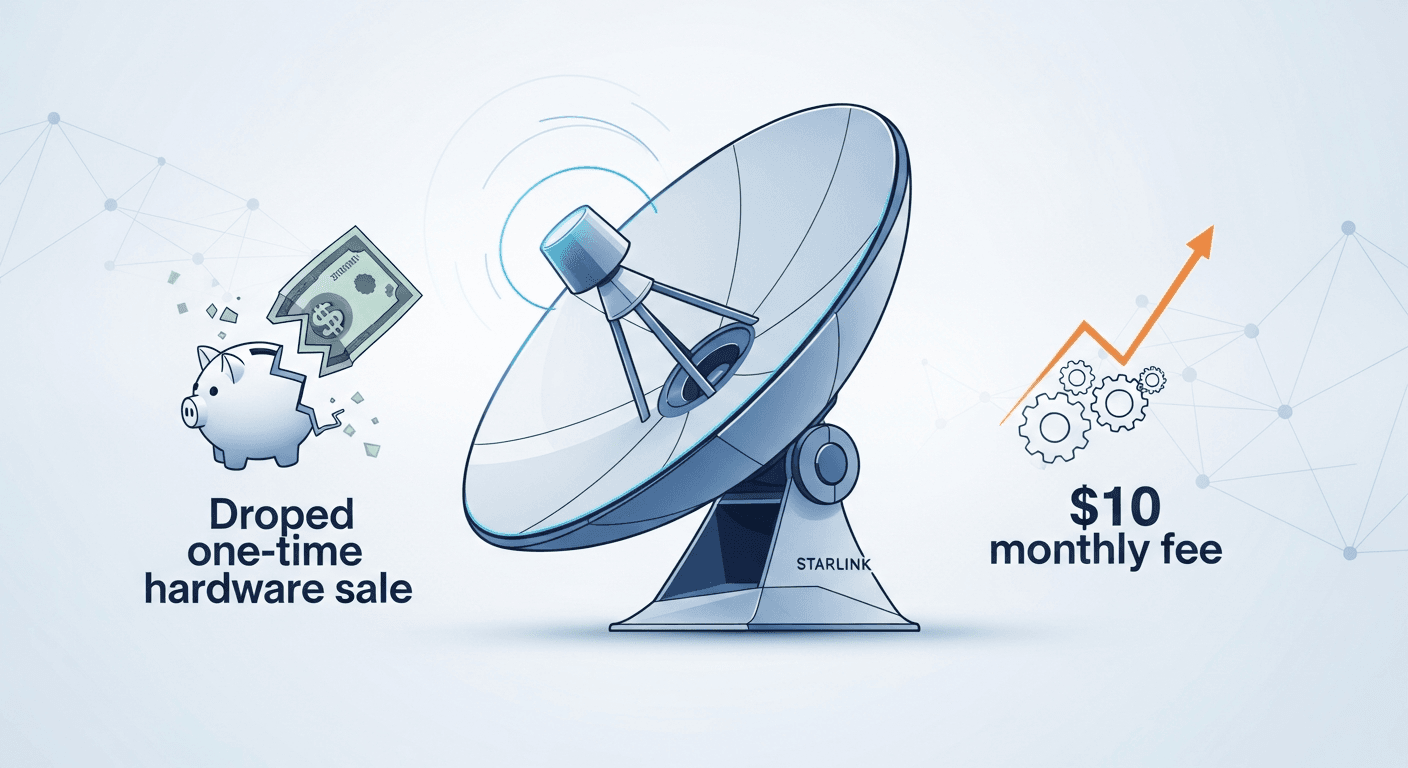 Starlink Drops One-Time Hardware Sales, Adds $10 Monthly Fee